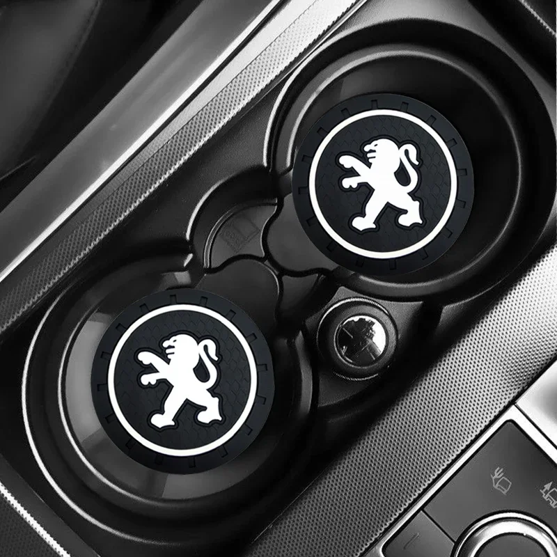 1/2 قطعة هلام السيليكا قاعدة أكواب السيارة كوب ماء المضادة للانزلاق وسادة لبيجو 206 307 308 3008 207 208 407 508 2008 5008 107 106 205