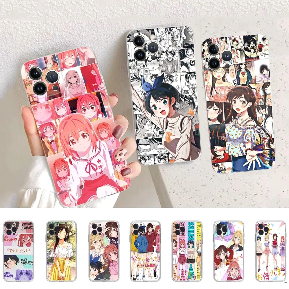 Anime Rent A Girlfriend Phone Case for iPhone 15 8 7 6 6S Plus X SE 2020 XR XS 14 11 12 13 Mini Pro Max Mobile Case