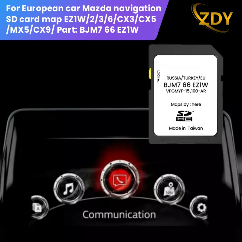 GPS SD Card for Mazda BJM7 66 EZ1W: 2/3/6/CX-3/MX-5 Navigation SD Card Maps 2023