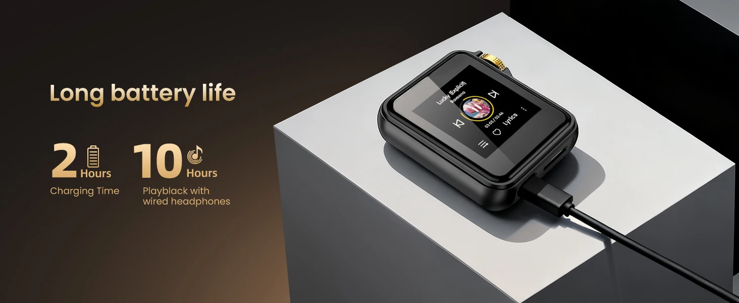 HiFi Walker H2 Mini MP3-Player mit Clip, Zweiwege-Bluetooth AptX LDAC DSD256, Leichtgewicht 45g, ALPS 64GB FLAC-Player für Sport – Detail 12