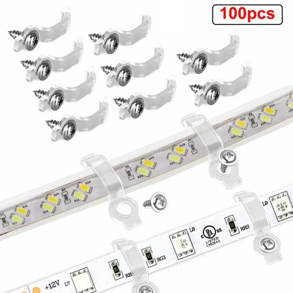 LED Strip Light Fastener Clips LED Strip Clip 3528/5050/5630/3014 Flexible Mounting Fixer For Fixing LED Strip Clips With Screw