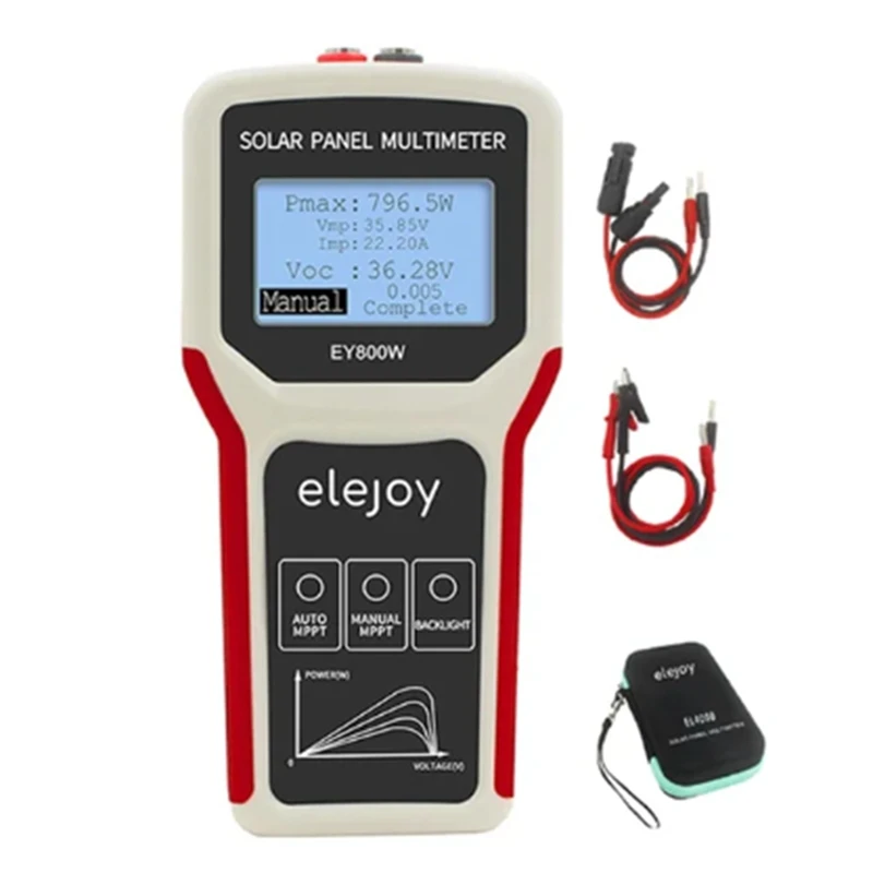 

ELEJOY EY800W Photovoltaic Panel Multimeter Solar Panel MPPT Tester Voltage Current Power Test Meter Multi Meter