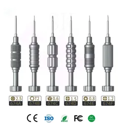 TE-674 Kit cacciavite ad alta durezza croce convessa Torx T2 Y0.6 Pentalobe Phillips per strumento di apertura per la riparazione del Tablet dell'orologio del telefono