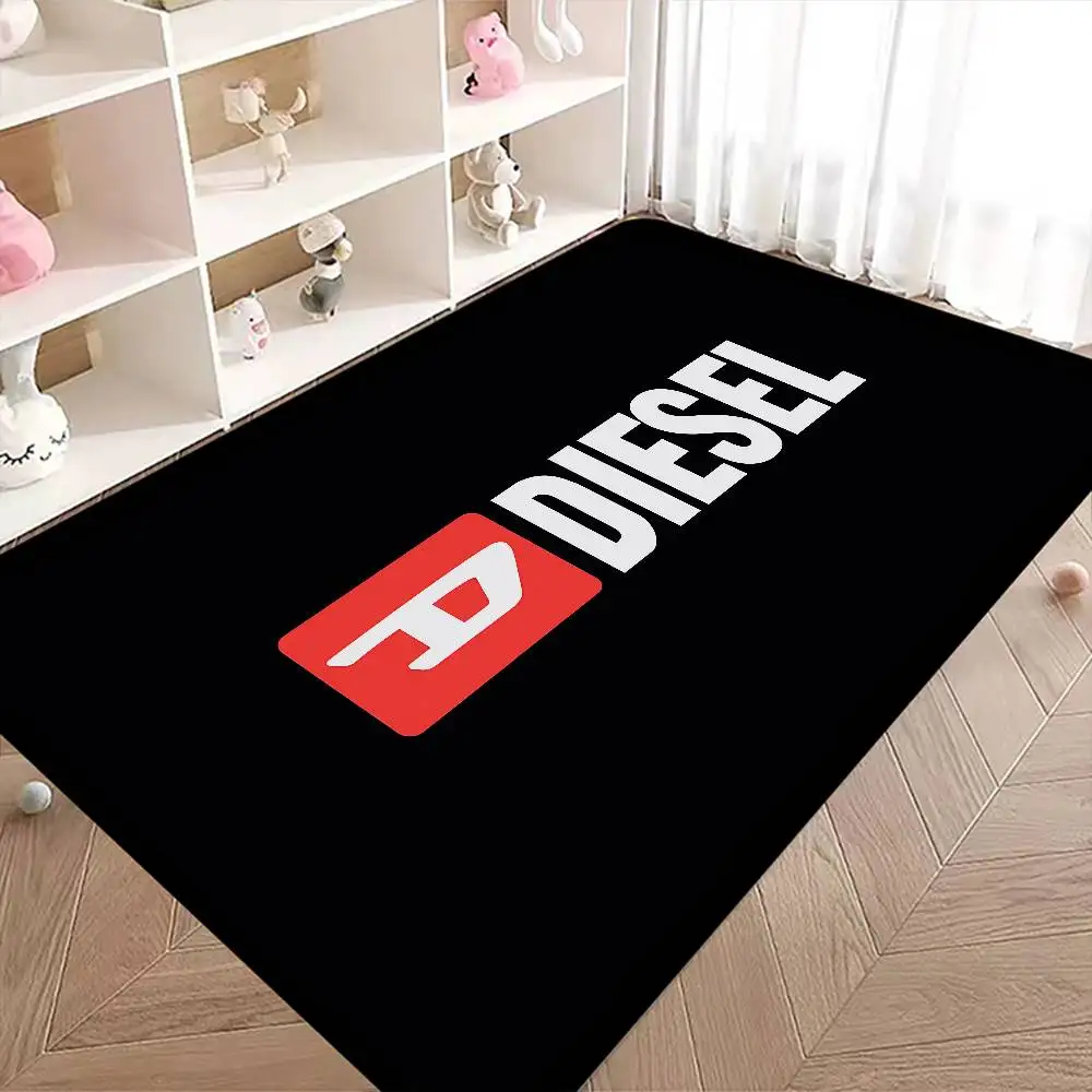 D-DIESEL Logo Bathroom Mat Anti-slip Absorb Water Long Strip Cushion Bedroon Mat Hotel Decor Mat
