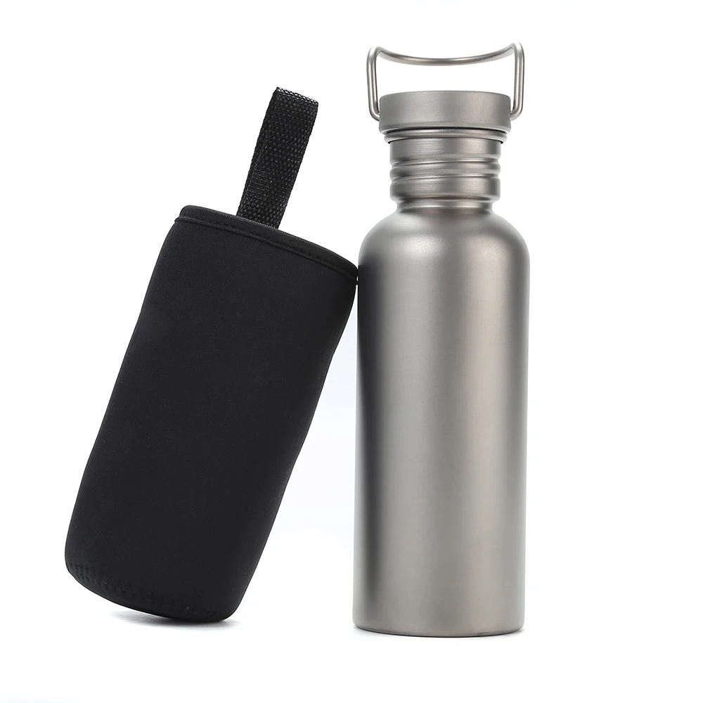 التيتانيوم زجاجة ماء بهلوان في الهواء الطلق الدراجات تيتان شرب إبريق خفيفة الوزن Ti السفر القدح قوارير دلو 500 600 750 مللي 25 أوقية مقصف #4