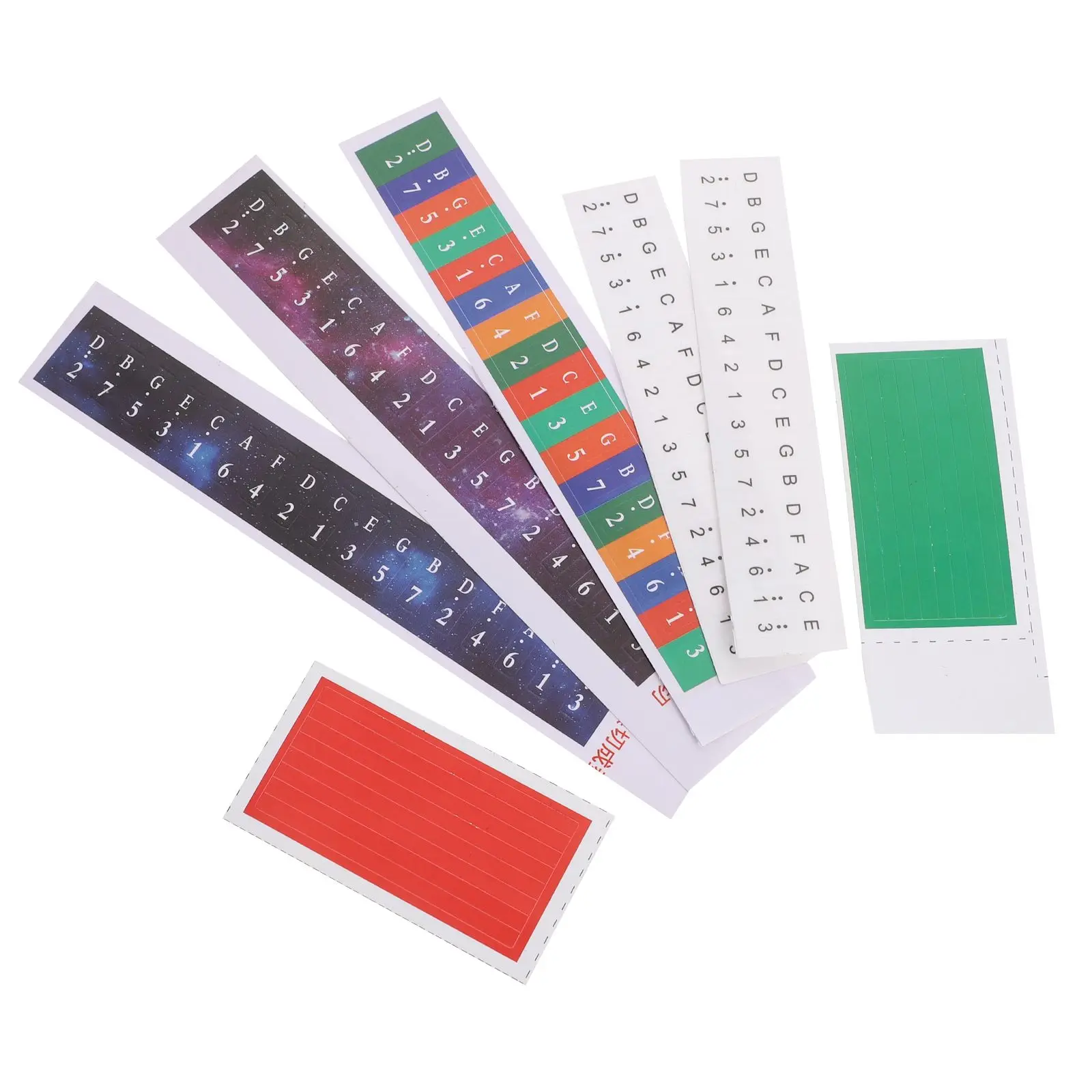 

5pcs Note Stickers for Thumb Piano Colored Marks Easy Learning Removable Keyboard Stickers Musical Instruments