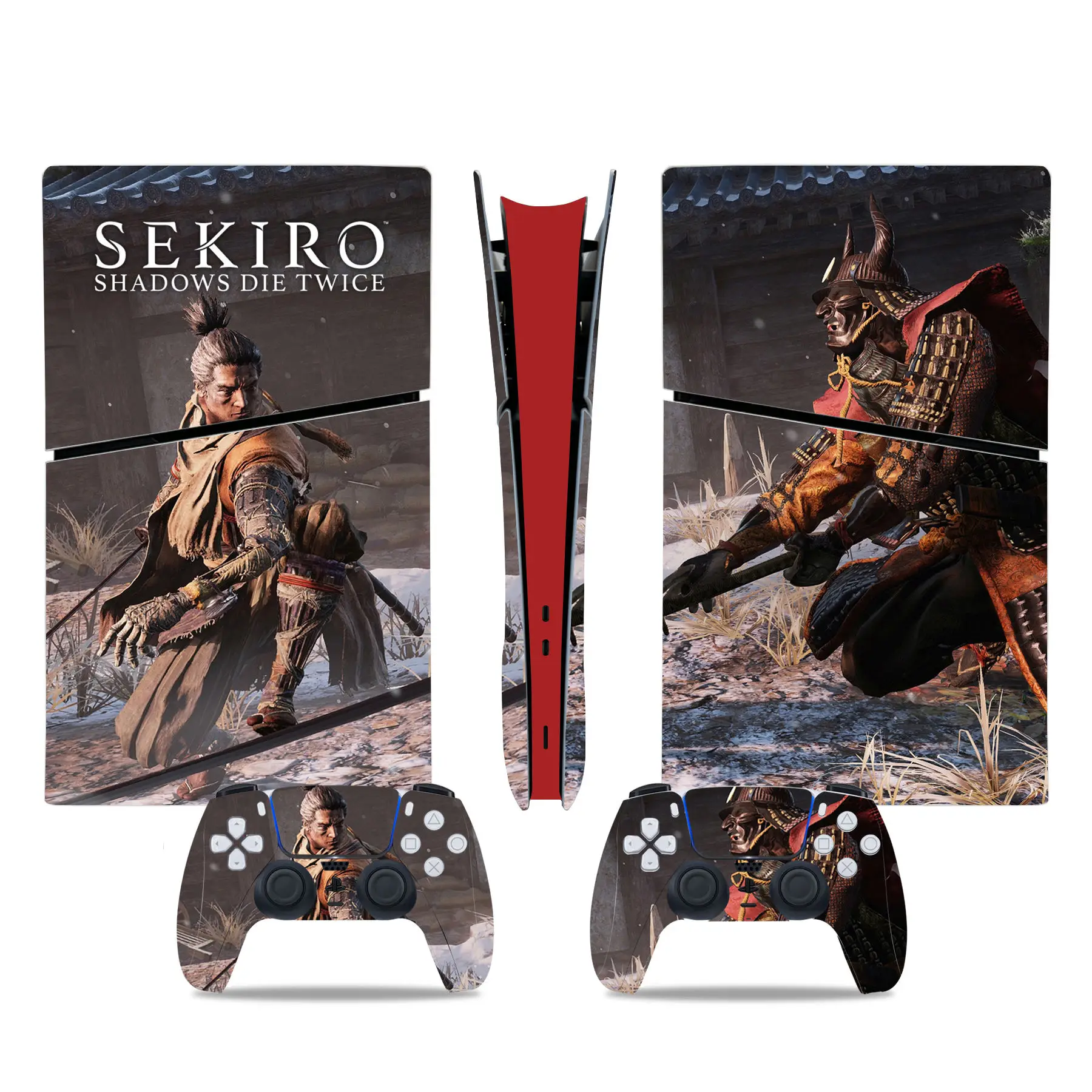 وحدة تحكم ألعاب Sekiro وجلود وحدة تحكم ، ملصق ملصق الجلد ، الإصدار الرقمي لـ PS5 ، نحيف