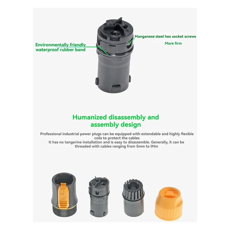 

AT82-NAC3FX-W NAC3MX-W 3-контактный разъем с настоящей блокировкой, 10 шт., желтый, IP65, водонепроницаемый материал PA66, 10 гнездовых вилок