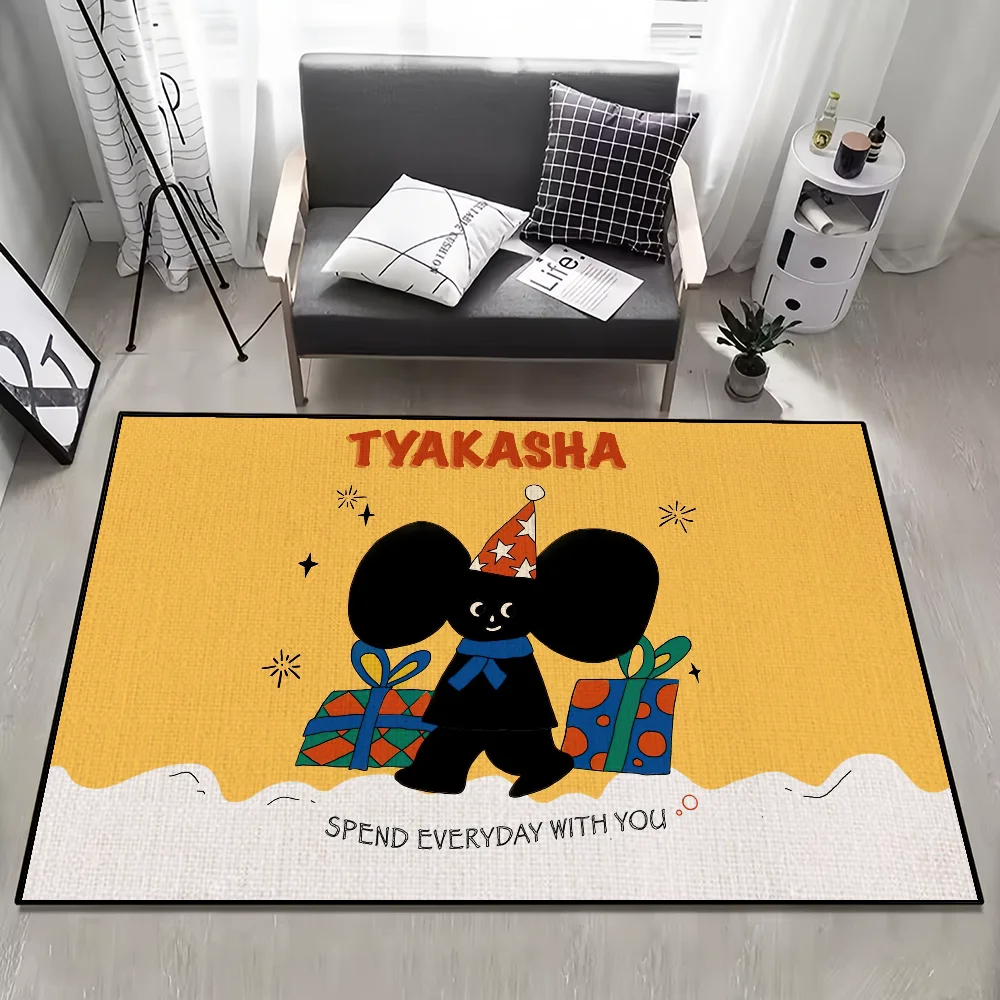 Door Mat Anti-Slip Kitchen Bedroom Art T-TYAKASHA Handmade Tufted Rug Carpet illustrators Living Room Entrance Decoration