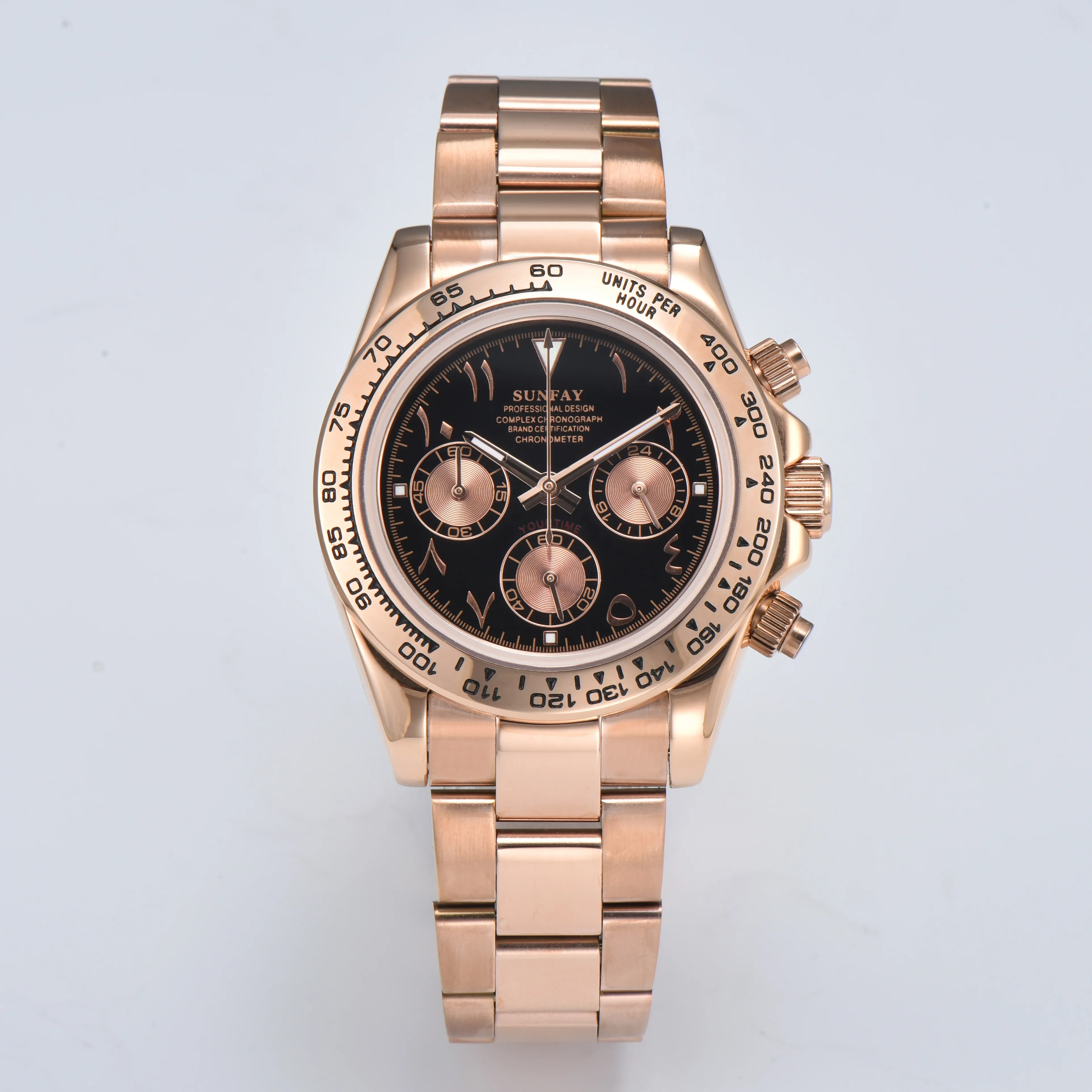 39mm luxury VK63 quartz wristwatches for men Arabic VK63 dayto nato chronograph watch M228206-0025 VK63 reloj can customize logo