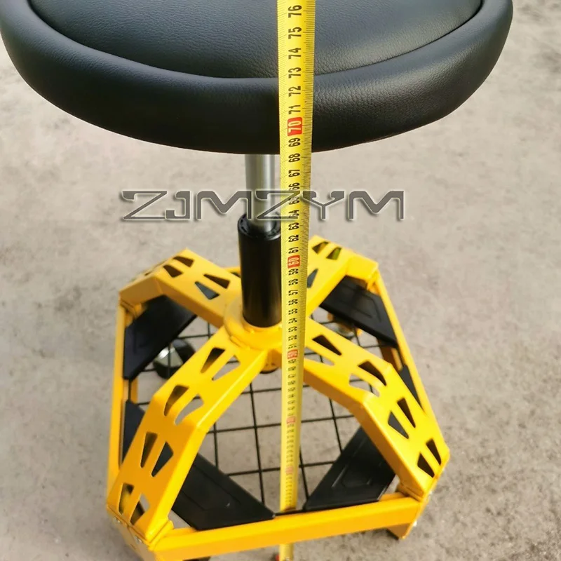 Rolling Creeper Seat Mechanic Stool Chair with Tool Tray Adjustable Swivel Garage Stool for Workshop Auto Repair