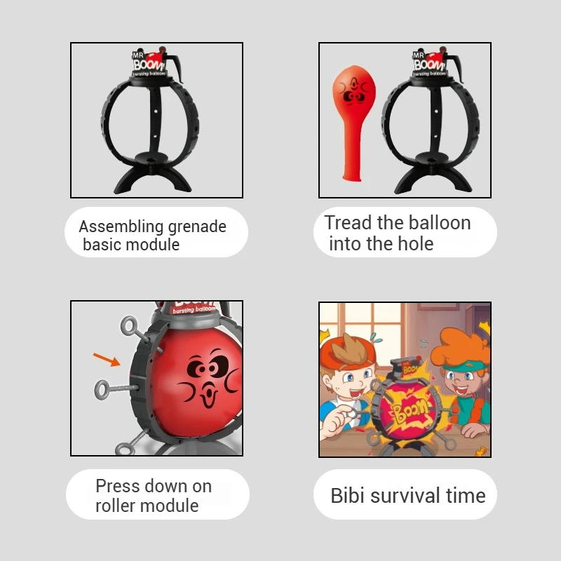 Mainan Meja Balon Boom Boom, Mainan Balon Meledak untuk Permainan Pesta, Alat Peraga Lelucon, Pertemuan Keluarga, Mainan Interaktif, Hadiah Anak-Anak