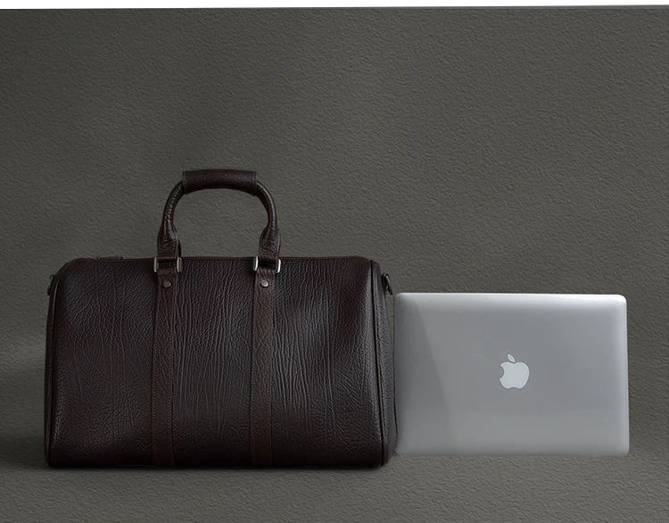 Vintage Designer handgemachte echtes Leder Herren Reisetasche Outdoor Fitness Luxus Rindsleder Damen Handtasche mit großem Fassungsvermögen – Detail 11