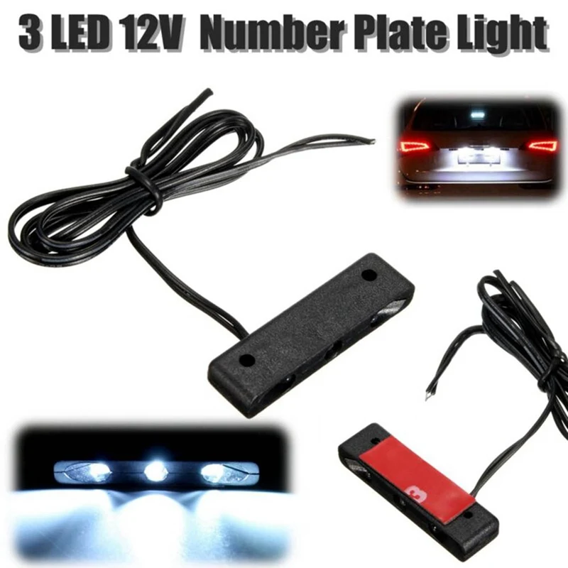 LED License Plate Light For SUV Truck Trailer Motorcycle White High Brightness Number Plate Lights Waterproof  License Light 1PC