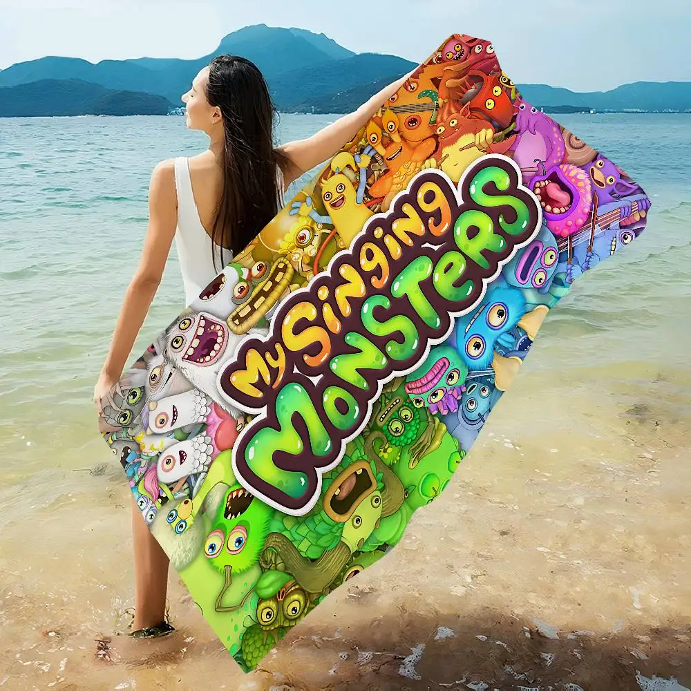 Toallas de playa grandes de microfibra My Singing Monsters, toalla de secado rápido, toallas de playa de arena, toalla de piscina para viajes, natación, piscina, Yoga