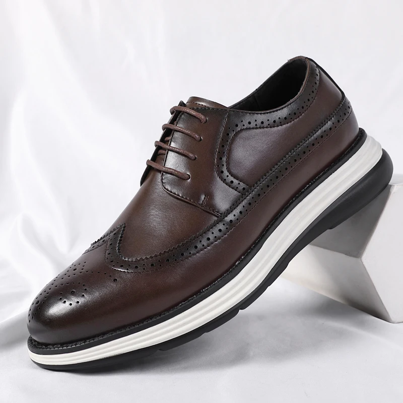 Geox High End British Style Office Business Dress Shoes Men's Casual Leather