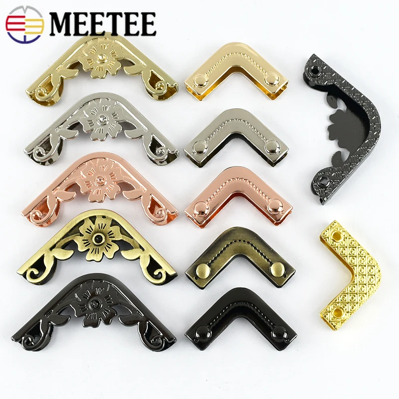 Metal Buckles for Bag Strap Corner Protector Decorative Clasp Purse Edge Cover Buckle Hooks Leather End Stopper DIY Accessories