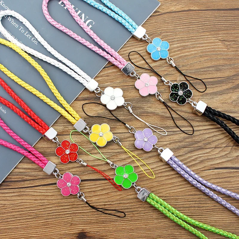 Phone Charm Strap Multicolor Phone Charm String Short Braid Mobile Phone Straps for Camera Anti-Lost Lanyard Gift Keychain Strap