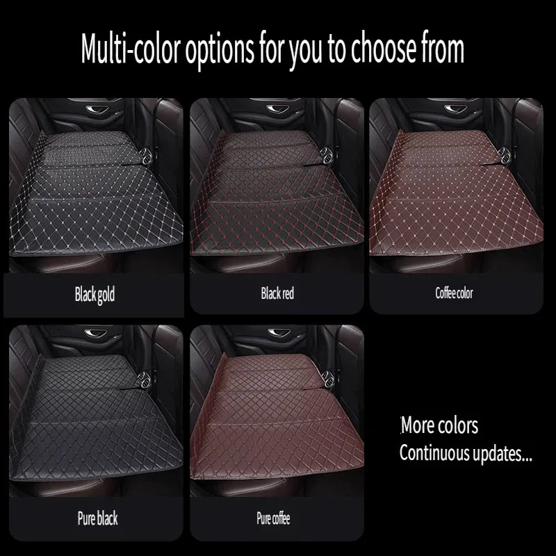 Foldable Car Backseat Bed No Inflation Needed Instant Setup Thick PU Leather Waterproof Non Slip Sleeping Mat for Travel Camping view 6