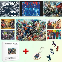 Super Hero Wooden Puzzle Educational Toys for Kids Jigsaw Puzzles Children Toys Brain Teaser Hobby Parent Child Game Boy Model