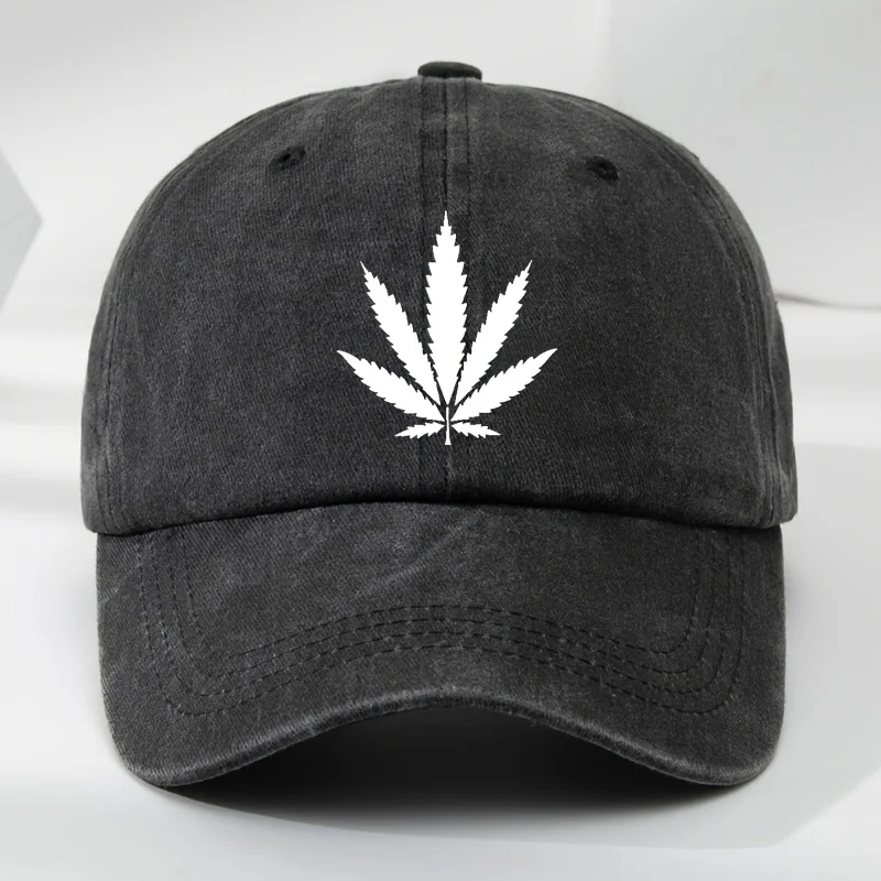 Interesting Maple Leaf Printed Baseball Hat Outdoor Men's Casual Sports Duck Tongue Hat Retro Baseball Hat