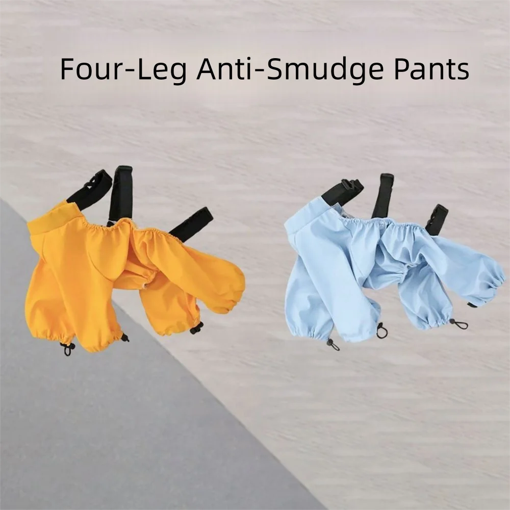Breathable Waterproof Dog Jumpsuit Adjustable Straps Easy To Clean Pets Dustproof Pants Durable Solid Color