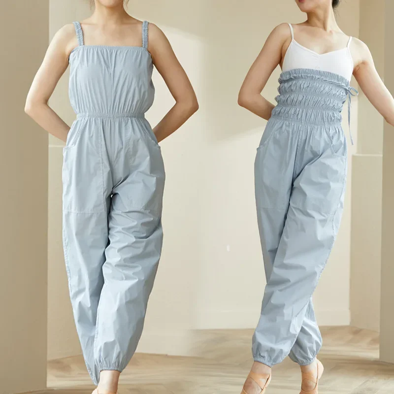 

Women Ballet Dance Overall Pants Baggy Sport Sweat Pants Adult Cycling Jogging Trousers Hip Hop Tracksuit High Waisted Pants