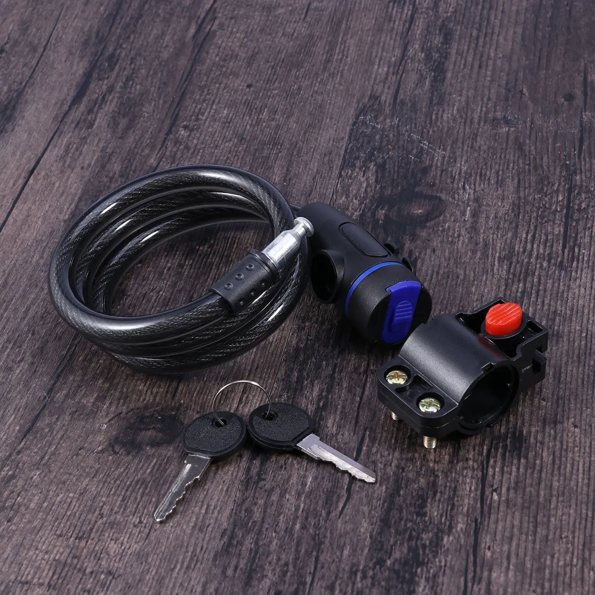 Красочный черный велосипедный тросовый замок, прочный металлический плетеный противоугонный цепной замок для горного шоссейного велосипеда, велосипедный замок, царапины