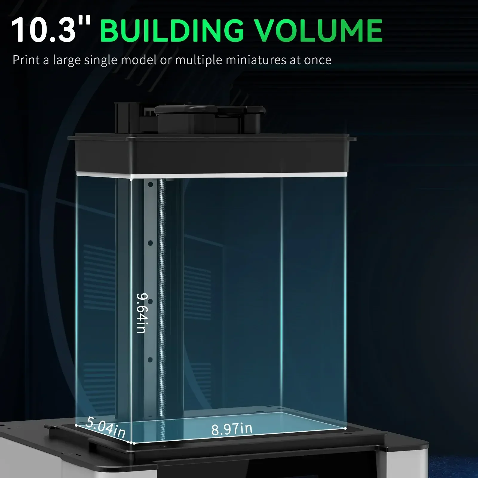 UniFormation 8K Resin 3D Printer GKtwo 10.3'' LCD Photocuring Resin Printer with Build-in Heating System & Odor Filter