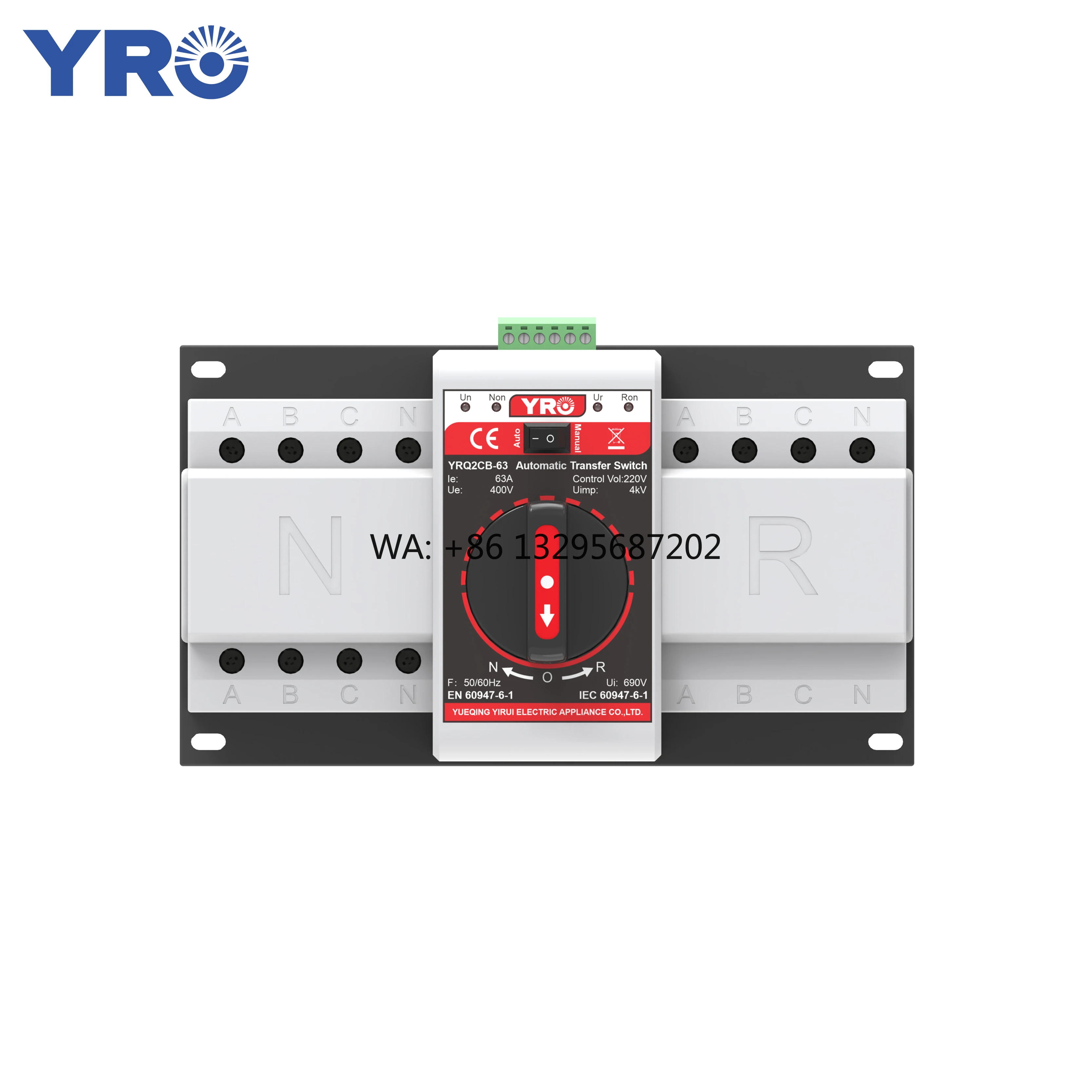 

Sunshine 4P 63A Dual Power Transfer Switch Automatic Umschalter for Solar Power Electric System Factory Direct