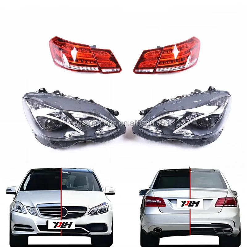 LED Headlight Lamp for Mercedes-Benz W212 2009-2013 Change to 2014-2016 E63 a Style LED Taillight E63s Auto Body Kits