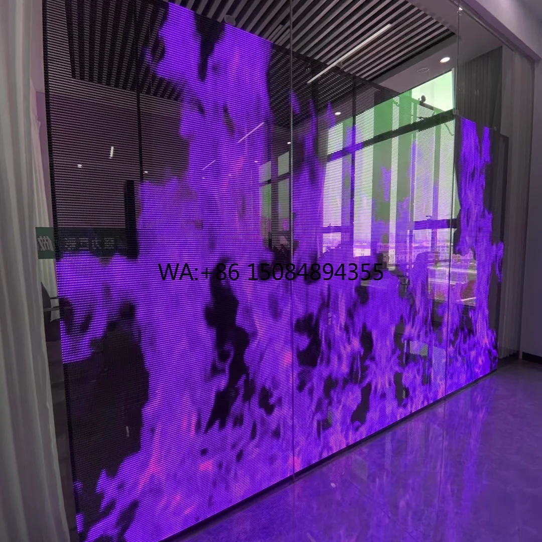 

1000*1000mm Ultra Clear Transparent LED Screen 800cd Brightness 3-Year Warranty for Commercial Exhibitions Shops Brand Display