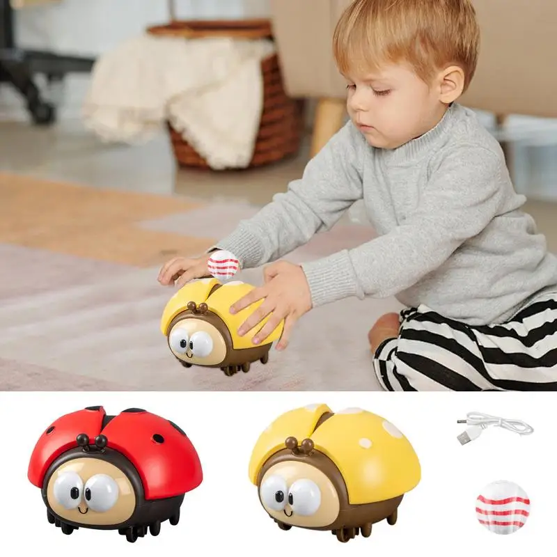 Kids Electronic Toys Ladybug USB Ball Floating Toy Kids Animal Toy Cute Sensory Toy For Home Kindergarten Nursery Preschool