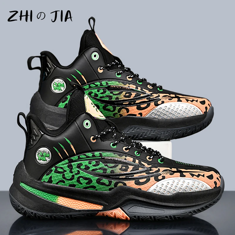 Couples Outdoor Sneaker Leather Breathable Practical Basketball Shoes Teenagers Men Fashionable Trend Anti slip Durable Shoes