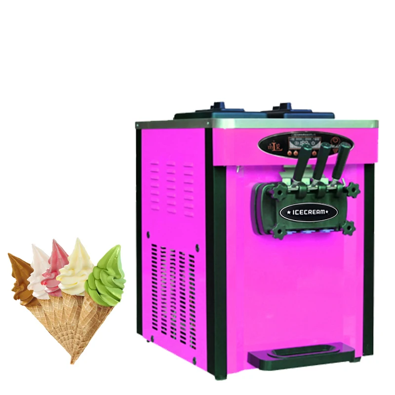 

Three Flavor Soft Ice Cream Machine Soft Serve Ice Cream Making Machine Factory Price With LCD Display