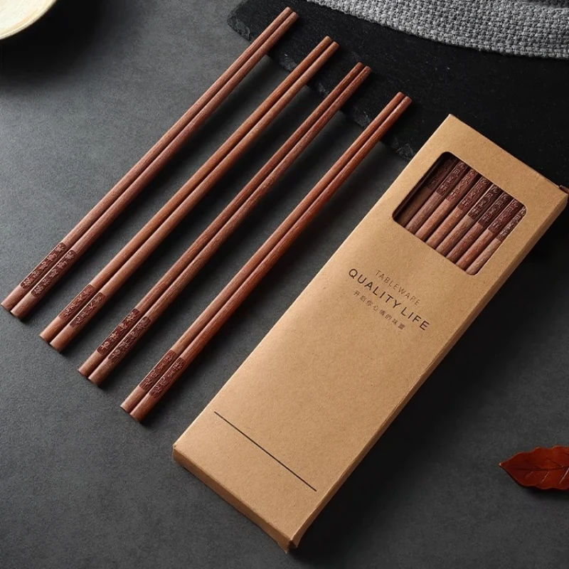 Chinese High-end Rosewood Chopsticks Set, Practical Japanese Kitchen Accessories, Solid Wood, Korean Chopsticks, Cute Chopsticks