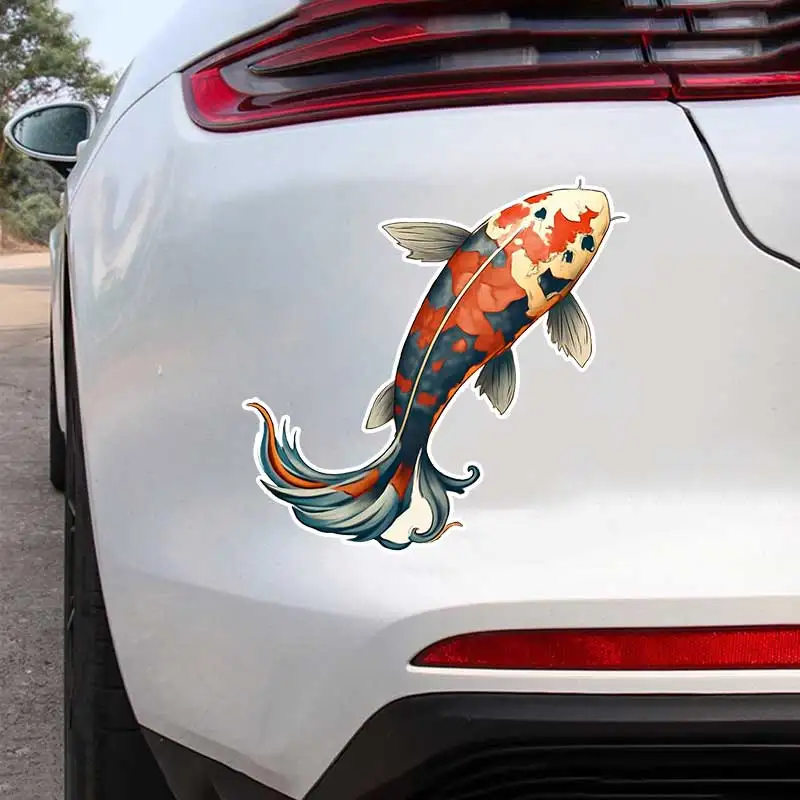 

Colored Koi Fish Car Sticker Vinyl Decal Waterproof Rear Window Motorcycle Camper Bumper Truck Laptop Decoration SH1611