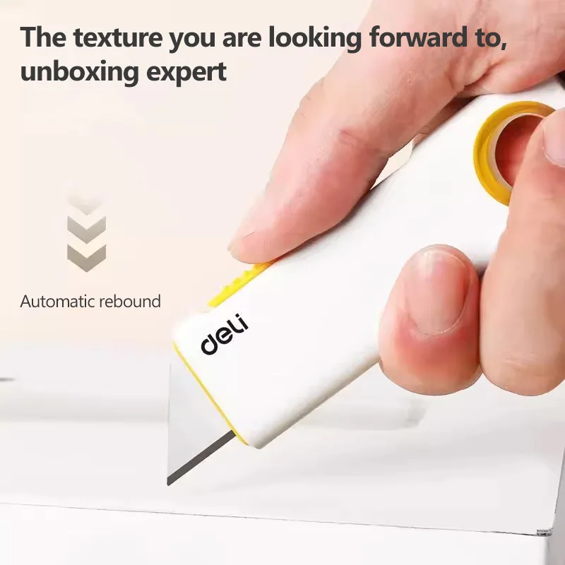 سكين ديلي جيب صغير قابل للسحب مع فتحة تعليق لسهولة الحمل وتفريغ الورق المقوى البلاستيكي #4