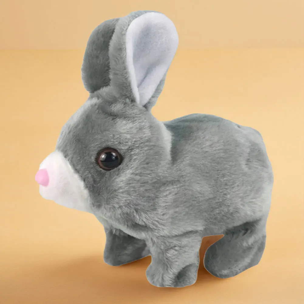 สัตว์เลี้ยงอิเล็กทรอนิกส์แบบโต้ตอบได้พร้อมเสียงและการเคลื่อนไหว ของเล่นกระต่ายเหมือนจริง ของเล่นตุ๊กตากระต่ายอีสเตอร์ ของขวัญสำหรับเด็กวัยหัดเดิน
