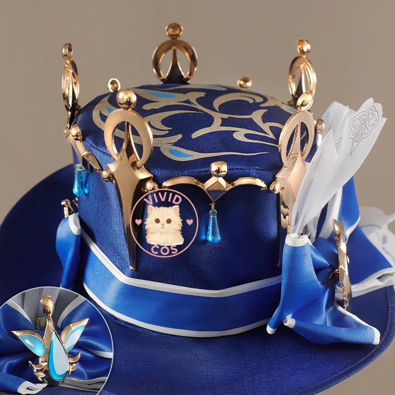 Gioco Genshin Impact Cosplay Focalors Costume Furina Gioco di ruolo Abito di alta qualità con cappello per donna Comic Con Set di abiti da festa