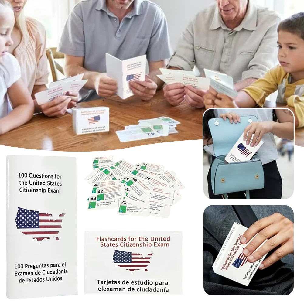 Flashcards For The US Citizenship Lightweight Portable For Test Preparing
