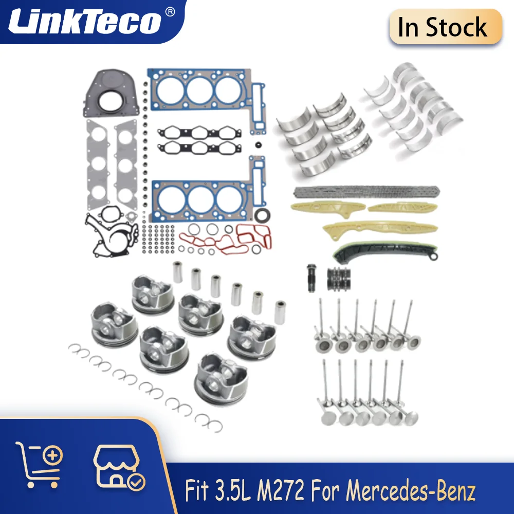 

Engine Overhaul Kit Piston Gakset Set Bearing Set Fit 3.5L M272 For 05-15 Mercedes-Benz C350 W204 MCL203 W211 W166 GLK350 3.5L