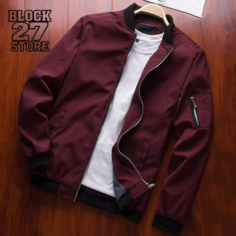 

Мужская куртка-бомбер, тонкая бейсбольная ветровка с длинными рукавами, пальто на молнии, повседневная уличная одежда, модная верхняя одежда, Harajuku, новый стиль