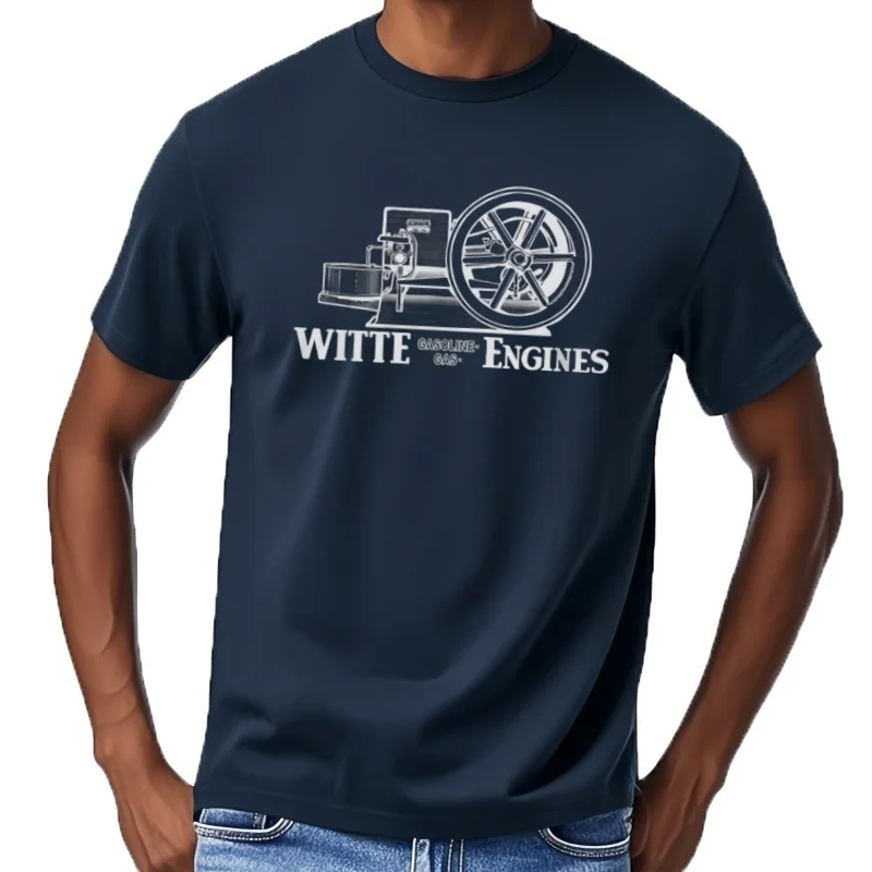 Witte Hit and Miss Gas Farm Engine T-Shirt Made in the Usa Size S to 5xl