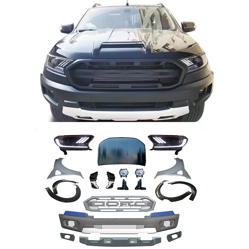 

Pick Up 4X4 Car Accessories Front Bumper Wide Fender Style Body Kits For Ranger 2015+ T7 PX2 Upgrade To Raptor Bodykit Facelift