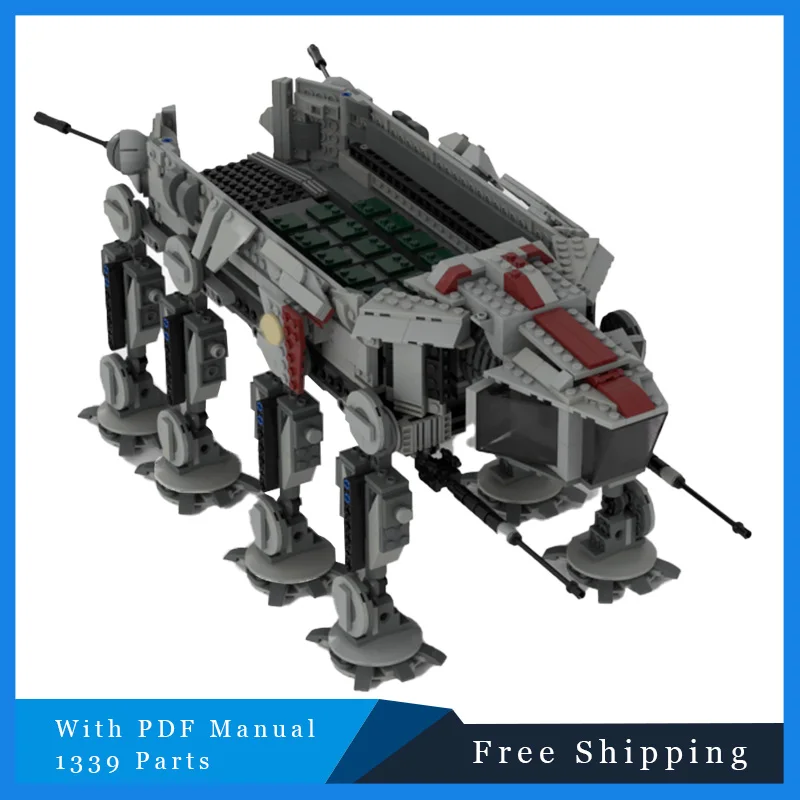 

1339 Parts Star Battle Series Grey Cool Transport Walker Building Block Model For Adult DIY Assembly Display Toy Christmas Gifts