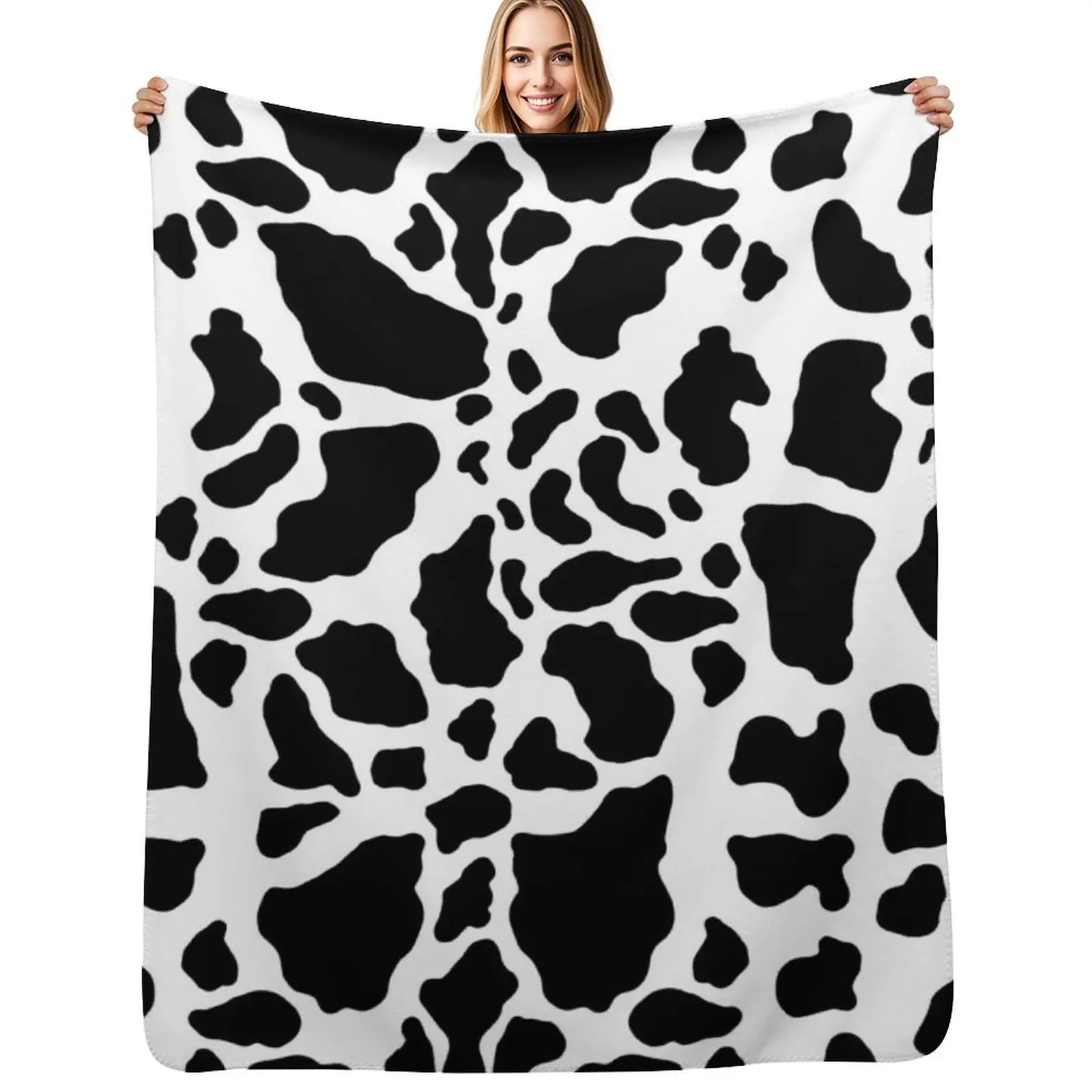 

CowPrint Pattern Throw Blanket Thins Beautifuls Winter beds Decorative Beds Blankets