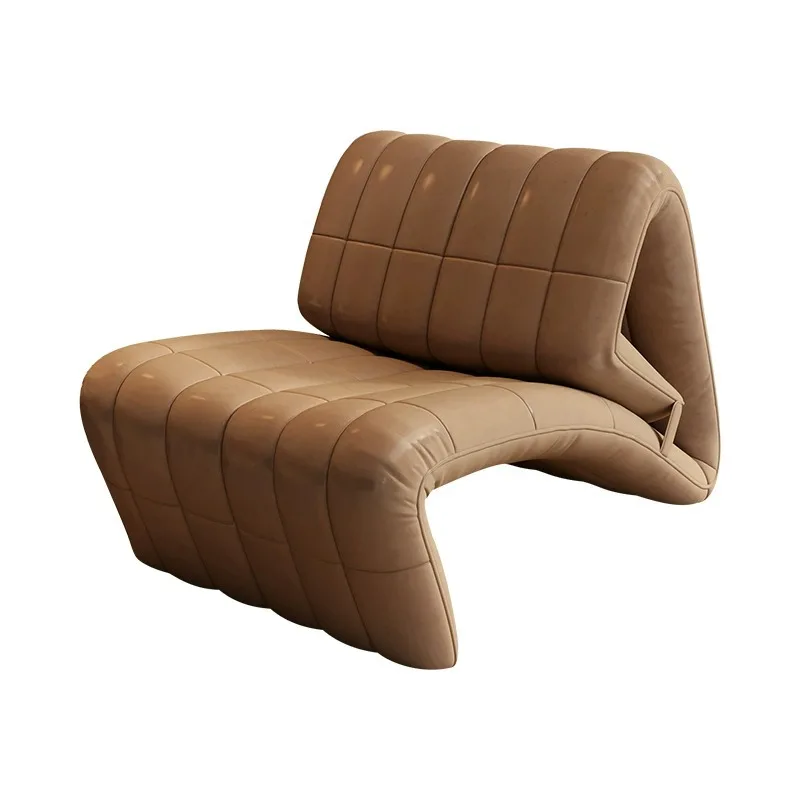 

Nordic single sofa chair, designer creative leisure villa balcony curved lazy lounge chair