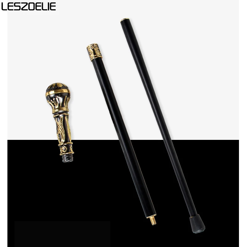 93cm Luxury Gold con bastone da passeggio staccabile nero bastone da passeggio moda uomo Lady Party Sticks elegante bastone da passeggio Vintage