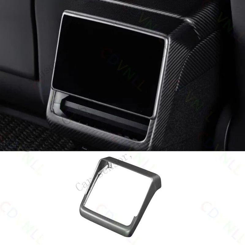 Q+ For Tesla Model 3 2024-25 Matte Dry Carbon Fiber Rear Seat Air Outlet Vent Cover